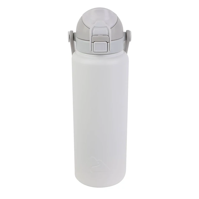 Alt view image 5 of 6 - Ozark Trail 30oz Stainless Steel Double Wall Vacuum-Insulated Water Bottle with Sip & Chug Lid, Light Gray