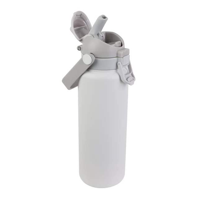 Alt view image 2 of 6 - Ozark Trail 30oz Stainless Steel Double Wall Vacuum-Insulated Water Bottle with Sip & Chug Lid, Light Gray