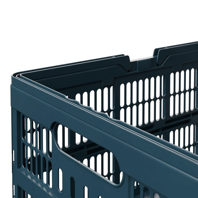 Alt view image 4 of 6 - Mainstays Kids Large Blue Collapsible Storage Basket with Handles