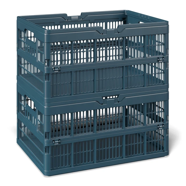 Alt view image 5 of 6 - Mainstays Kids Large Blue Collapsible Storage Basket with Handles