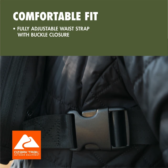 Alt view image 2 of 6 - Ozark Trail Denver Compact Unisex Fanny Pack, 1.5L, Recycled Polyester, Black Solid Print