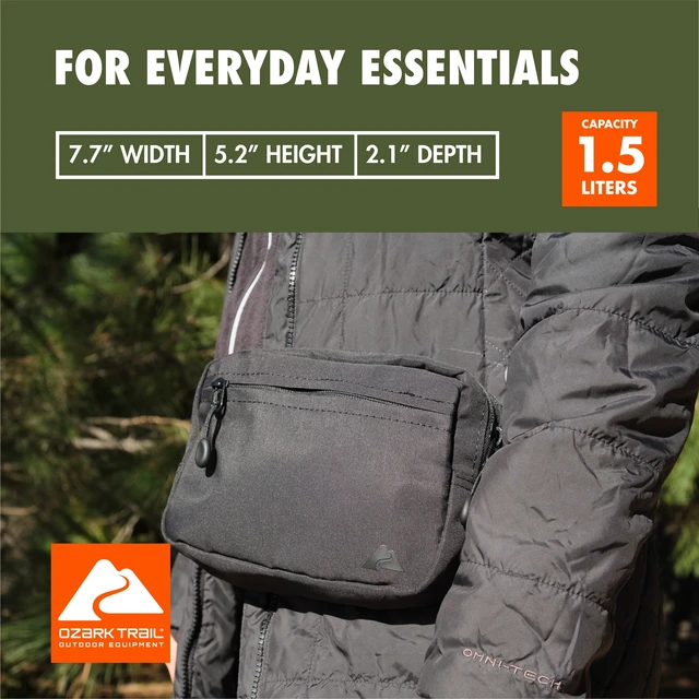 Alt view image 5 of 6 - Ozark Trail Denver Compact Unisex Fanny Pack, 1.5L, Recycled Polyester, Black Solid Print