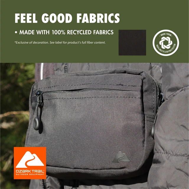 Alt view image 4 of 6 - Ozark Trail Denver Compact Unisex Fanny Pack, 1.5L, Recycled Polyester, Black Solid Print