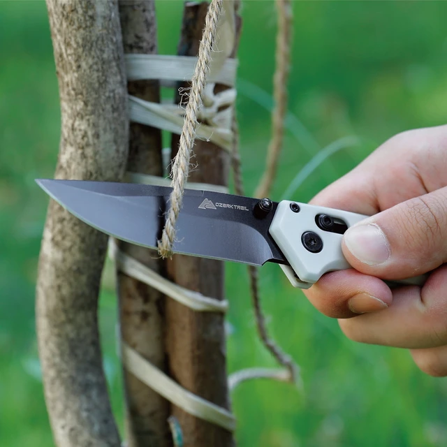 Alt view image 6 of 6 - Ozark Trail Glacier 7.5-Inch Folding Pocket Knife with Shaft Lock, White