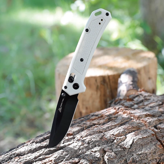 Alt view image 2 of 6 - Ozark Trail Glacier 7.5-Inch Folding Pocket Knife with Shaft Lock, White