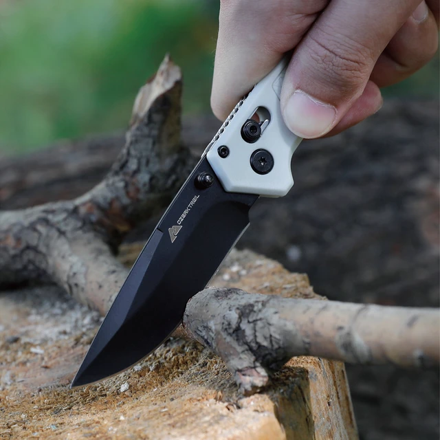 Alt view image 3 of 6 - Ozark Trail Glacier 7.5-Inch Folding Pocket Knife with Shaft Lock, White
