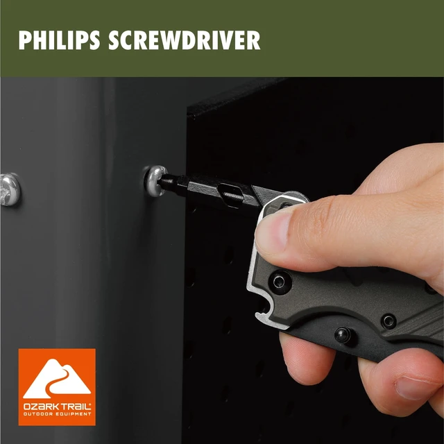 Alt view image 4 of 6 - Ozark Trail 7-in-1 Stainless Steel Multitool Knife with Screwdriver