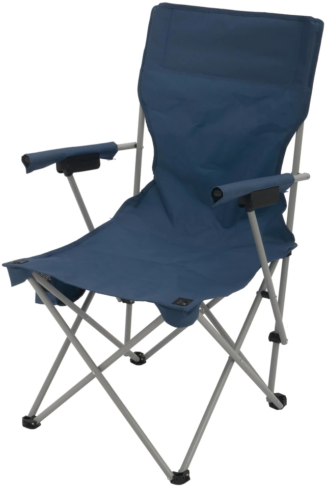 Main image of Ozark Trail Hard Arm Camping Chair, Polyester Seat, Steel Frame, Portable Folding Design with Cup Holder