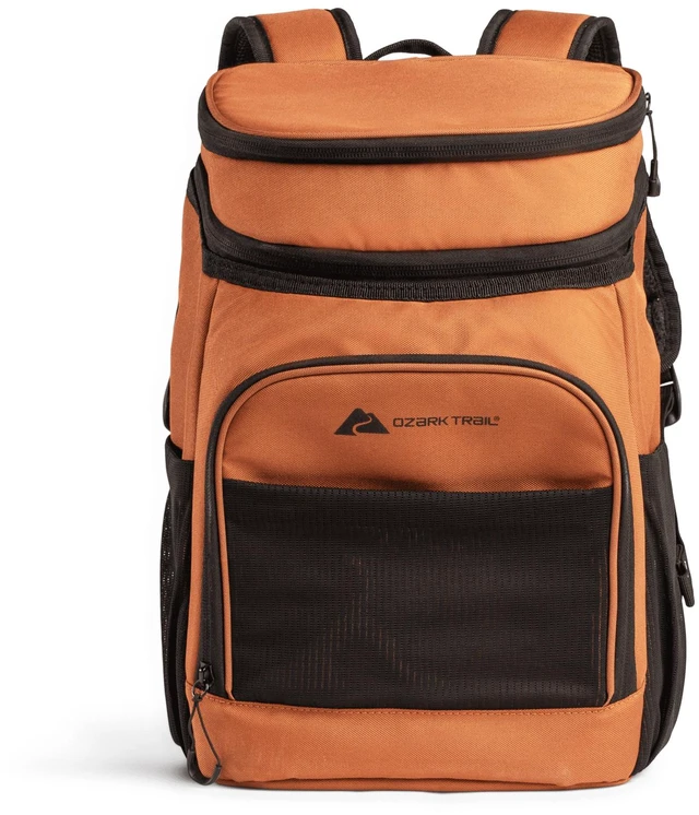 Main image of Ozark Trail 15QT 20-Can Soft-Sided Cooler Backpack, Brown
