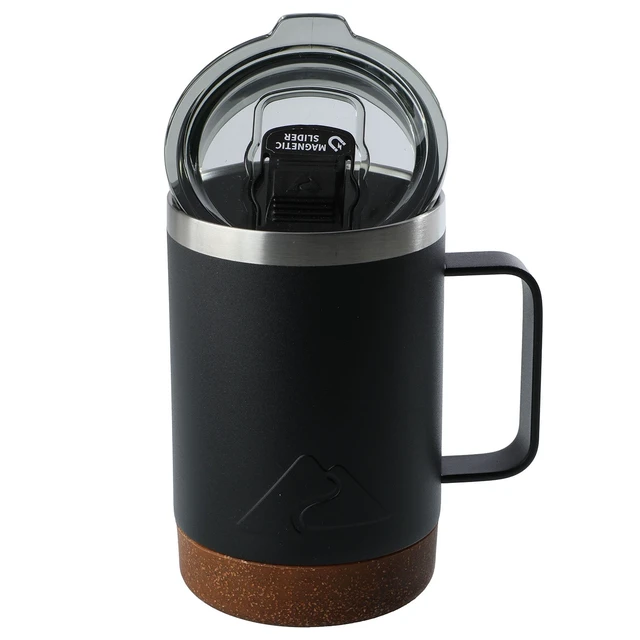 Alt view image 3 of 6 - Ozark Trail 16oz Insulated Stainless Steel Coffee Mug with Cork Bottom, Black