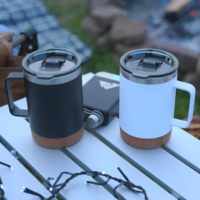 Alt view image 6 of 6 - Ozark Trail 16oz Insulated Stainless Steel Coffee Mug with Cork Bottom, Black