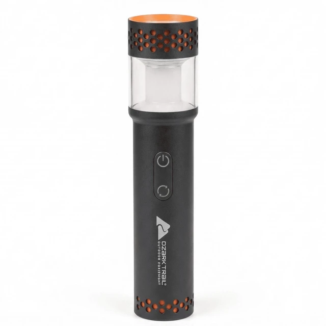 Main image of Ozark Trail Rechargeable LED Pocket Flashlight and Lantern, 1000 lm, IPX5 Water-Resistant, Black & Orange