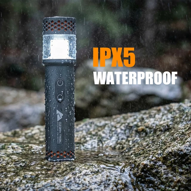 Alt view image 5 of 6 - Ozark Trail Rechargeable LED Pocket Flashlight and Lantern, 1000 lm, IPX5 Water-Resistant, Black & Orange