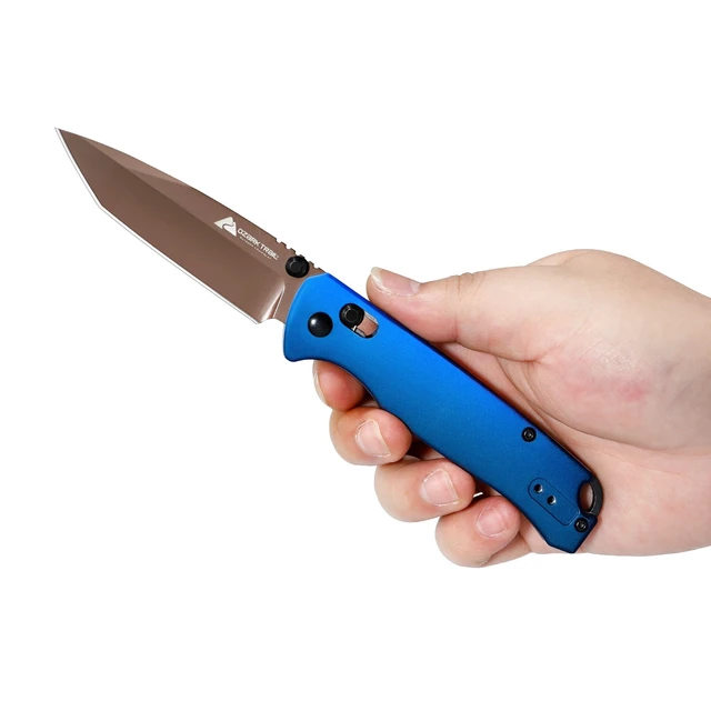 Alt view image 5 of 6 - Ozark Trail 7.5in Folding Pocket Knife, 3.25in 14C28N Blade, Aluminum Handle, EDC