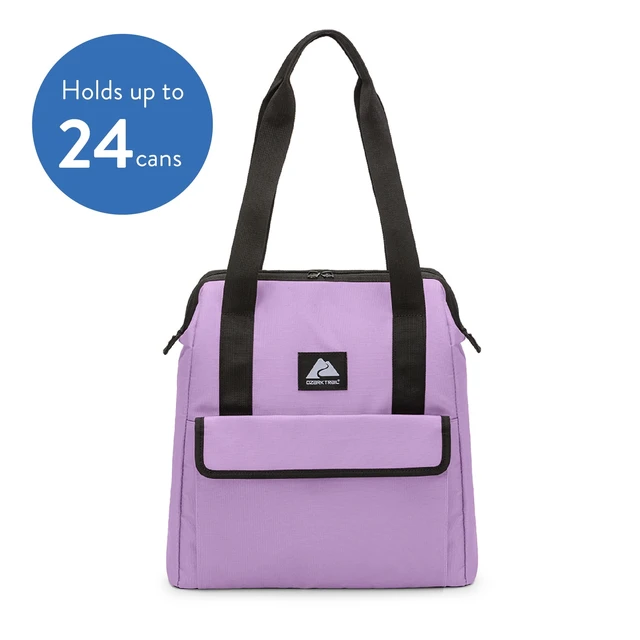 Alt view image 3 of 6 - Ozark Trail 24 Can Wide Mouth Soft Cooler Tote, Purple, 16.9 Quart