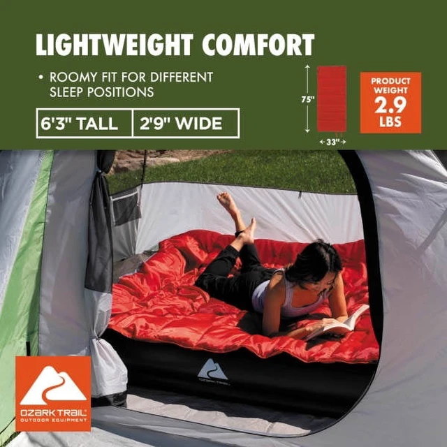 Alt view image 5 of 6 - Ozark Trail 50 F Rectangular Sleeping Bag