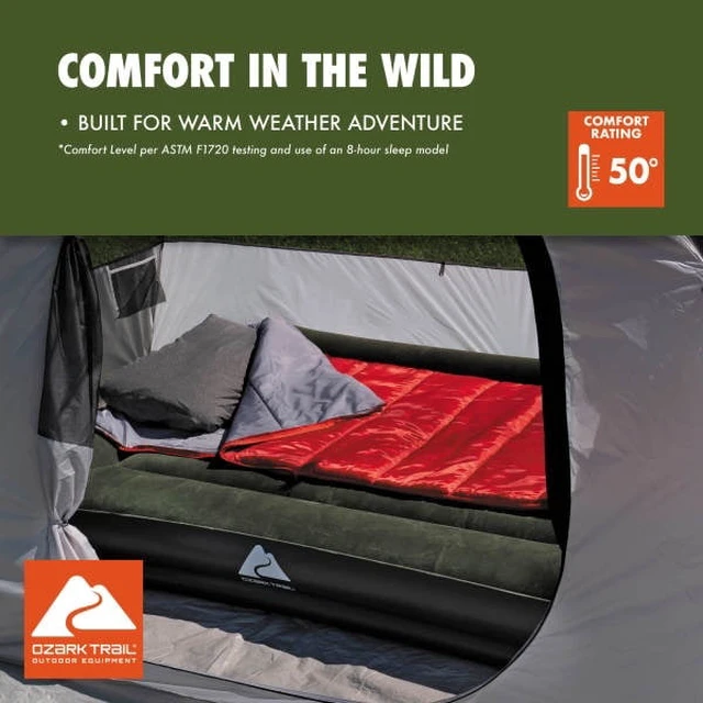 Alt view image 2 of 6 - Ozark Trail 50 F Rectangular Sleeping Bag