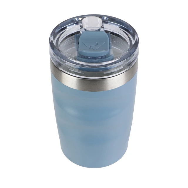 Alt view image 6 of 6 - 12oz Ozark Trail Ceramic Lined Blue Stainless Steel Insulated Travel Tumbler with Slider Lid