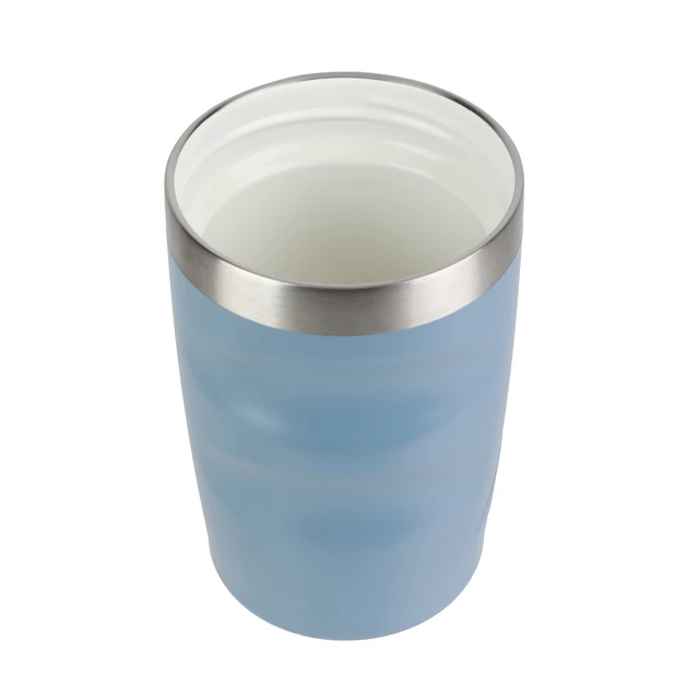 Alt view image 4 of 6 - 12oz Ozark Trail Ceramic Lined Blue Stainless Steel Insulated Travel Tumbler with Slider Lid