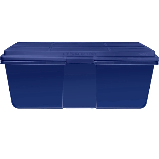 Alt view image 5 of 6 - Hefty HI-RISE 28 Gallon Large Plastic Latching Storage Bin, Blue