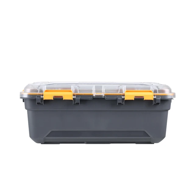 Alt view image 3 of 6 - Ezy Storage Bunker Pro Medium Gasket Tote 11.9, IP68 Waterproof Plastic Bin with Lid and Latches, Gray
