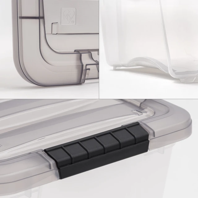 Alt view image 3 of 5 - IRIS 32 Qt. Plastic Storage Bin with Lid, Stackable Tote