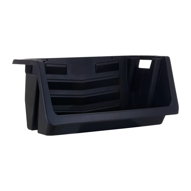 Alt view image 4 of 6 - Hyper Tough Heavy Duty Plastic Stacking Bin for Garage, Black