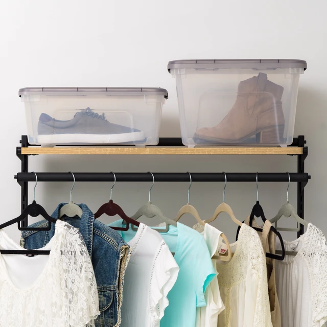 Alt view image 2 of 5 - IRIS 12.95Qt Plastic Storage Bin with Lid, Stackable