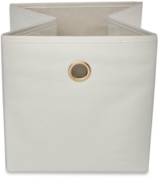 Alt view image 2 of 6 - Mainstays Collapsible Fabric Cube Storage Bins, 4 Pack, 10.5" x 10.5", Vanilla Dream