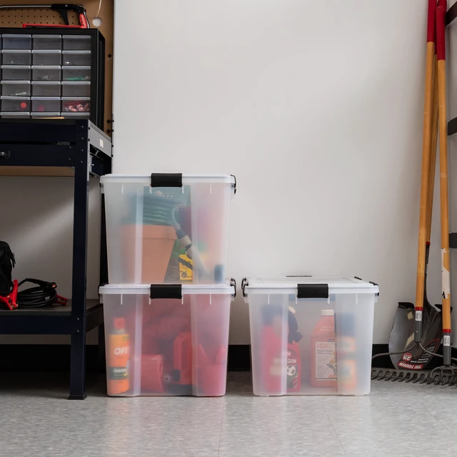 Alt view image 4 of 5 - IRIS 74Qt Storage Box, Clear