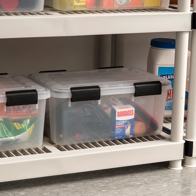 Alt view image 2 of 5 - IRIS WEATHERPRO 19qt Airtight Plastic Storage Bin with Lid, Seal and Secure Latching Buckles