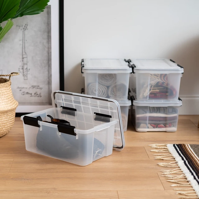Alt view image 4 of 5 - IRIS WEATHERPRO 19qt Airtight Plastic Storage Bin with Lid, Seal and Secure Latching Buckles