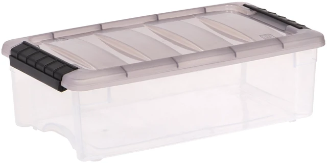 Main image of IRIS 5.8 Qt Plastic Storage Bin with Lid, Stackable Tote Containers