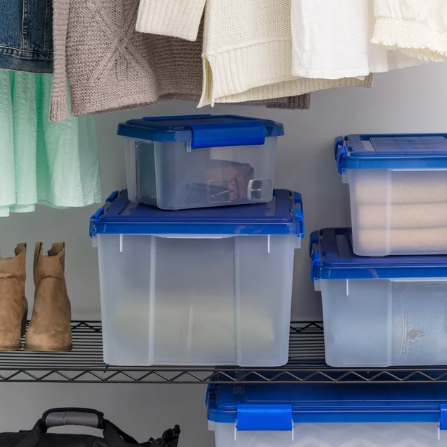 Alt view image 3 of 5 - IRIS 6Qt Plastic Storage Bins with Sealed Lids, Clear Gasket Box, Airtight Containers