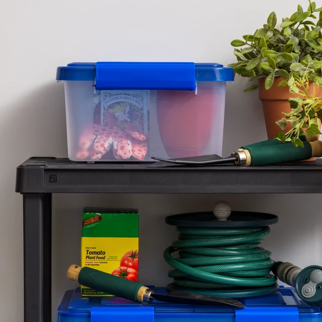 Alt view image 2 of 5 - IRIS 6Qt Plastic Storage Bins with Sealed Lids, Clear Gasket Box, Airtight Containers