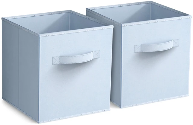 Main image of Sorbus 11" Foldable Fabric Storage Cube Bin, Pastel Blue (2 Pack)