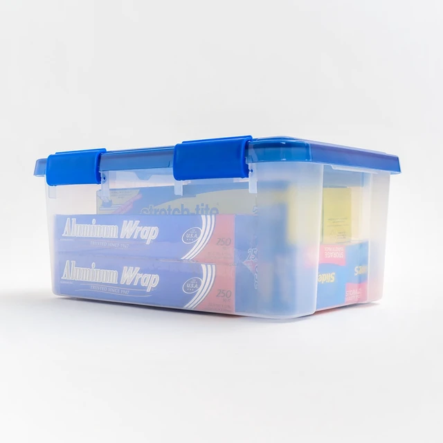 Alt view image 4 of 5 - IRIS 19 Qt. Plastic Storage Bins with Airtight Sealed Lids and Clear Gasket Box