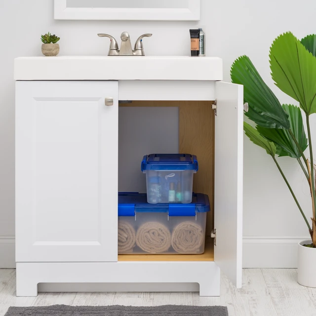 Alt view image 3 of 5 - IRIS 19 Qt. Plastic Storage Bins with Airtight Sealed Lids and Clear Gasket Box