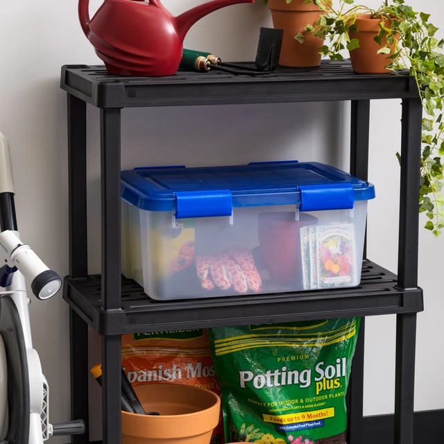 Alt view image 2 of 5 - IRIS 19 Qt. Plastic Storage Bins with Airtight Sealed Lids and Clear Gasket Box