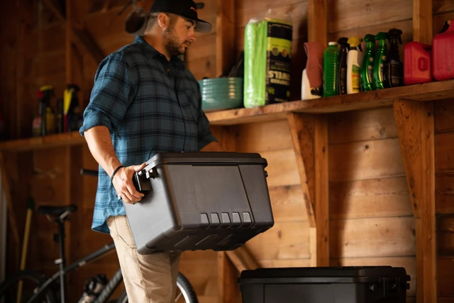 Alt view image 6 of 6 - Plano Sportsman's Trunk 14-Gallon Lockable Storage Box OD Green