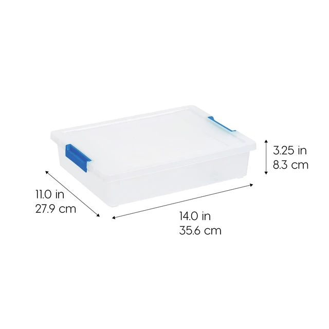 Alt view image 5 of 5 - IRIS 6Qt Clear Plastic Latching Storage Bins with Lids 4 Pack
