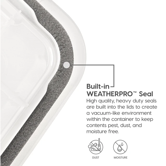 Alt view image 4 of 5 - IRIS 6.5Qt Storage Container Box Bin with Seal Latching Lid, Clear