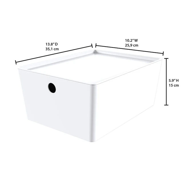 Alt view image 2 of 3 - Mainstays Large Lidded Storage Bin, White