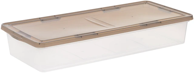 Main image of IRIS 41Qt. Underbed Plastic Storage Bin with Lid, Stackable Storage Tote