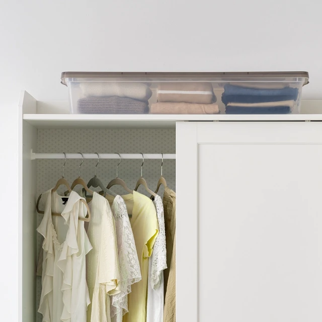 Alt view image 3 of 6 - IRIS 41Qt. Underbed Plastic Storage Bin with Lid, Stackable Storage Tote