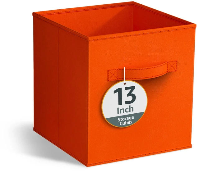 Main image of 13" Sorbus Foldable Fabric Storage Cube Bin, Orange