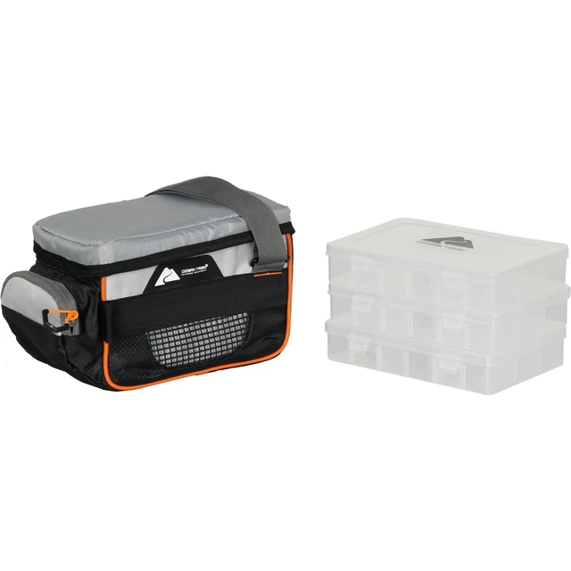 Alt view image 2 of 5 - Ozark Trail 3500 Gray Polyester Tackle Bag with 3 Trays