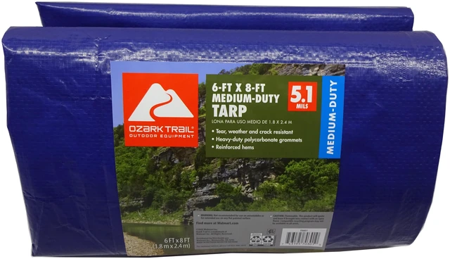 Alt view image 6 of 6 - Ozark Trail Medium-Duty Polyethylene Tarp 6ft x 8ft