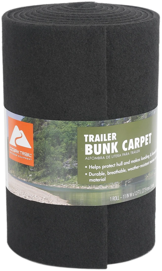 Main image of Ozark Trail Marine Boat Trailer Bunk Carpet Replacement Padding, Black