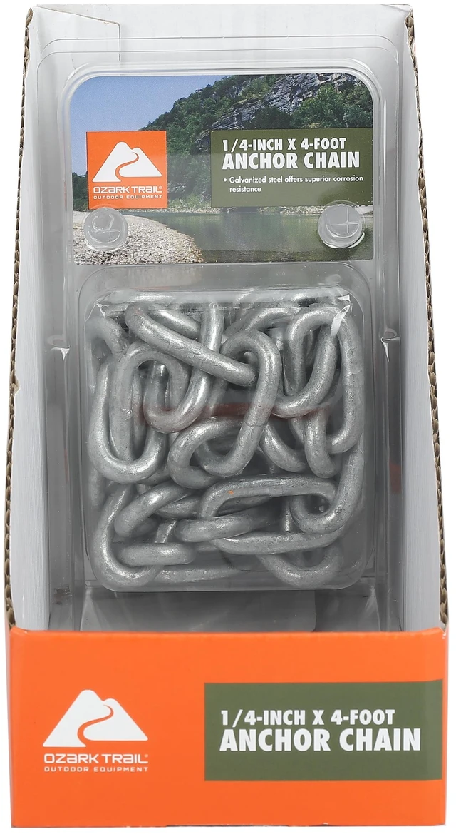 Alt view image 2 of 7 - Ozark Trail BT6203 4-Foot Marine Anchor Chain Galvanized Finish